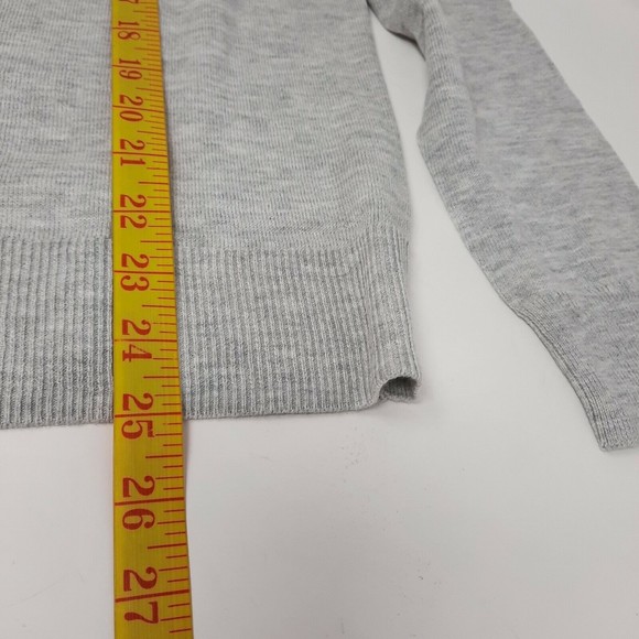 GAP Factory Cardigan Sweater Ladies size L Balloon Sleeve Cotton Light Grey NEW - Picture 6 of 6